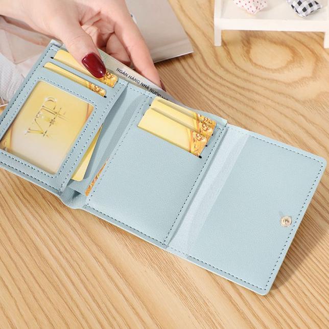 Import Terlaris W13 Dompet Wanita Mini Perempuan Cewek Motif Kucing Lucu Koin Kartu Uang Foto Cantik