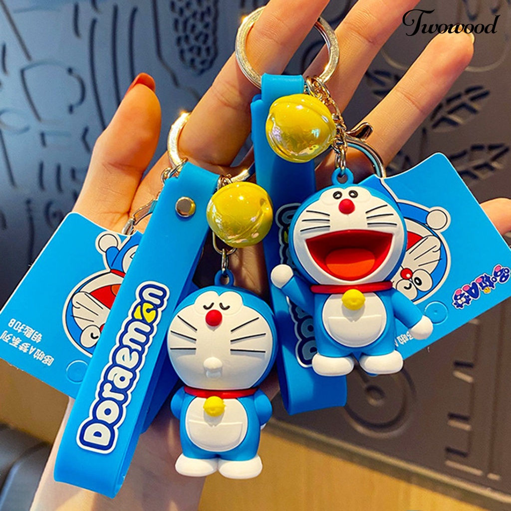 Twowood Gantungan Kunci Mobil / Tas Desain Karakter Kartun Doraemon 3D