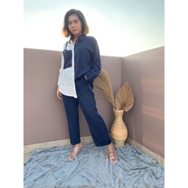 Setelan Kemeja Kekinian Oneset Shakila Import