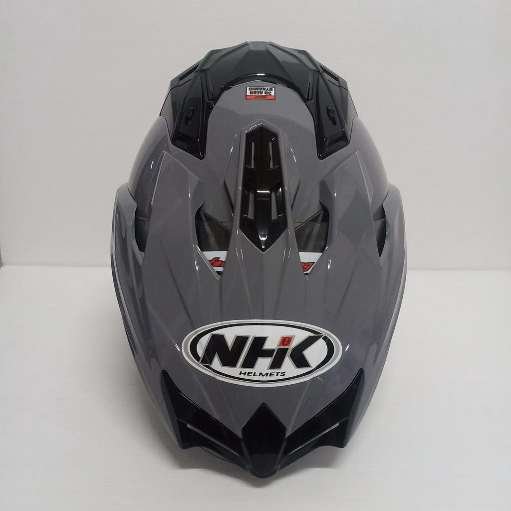 HELM NHK PREDATOR CRYPTON SOLID DIM GREY HELM NHK DOUBLE VISOR HALF FACE 100 % ORIGINAL