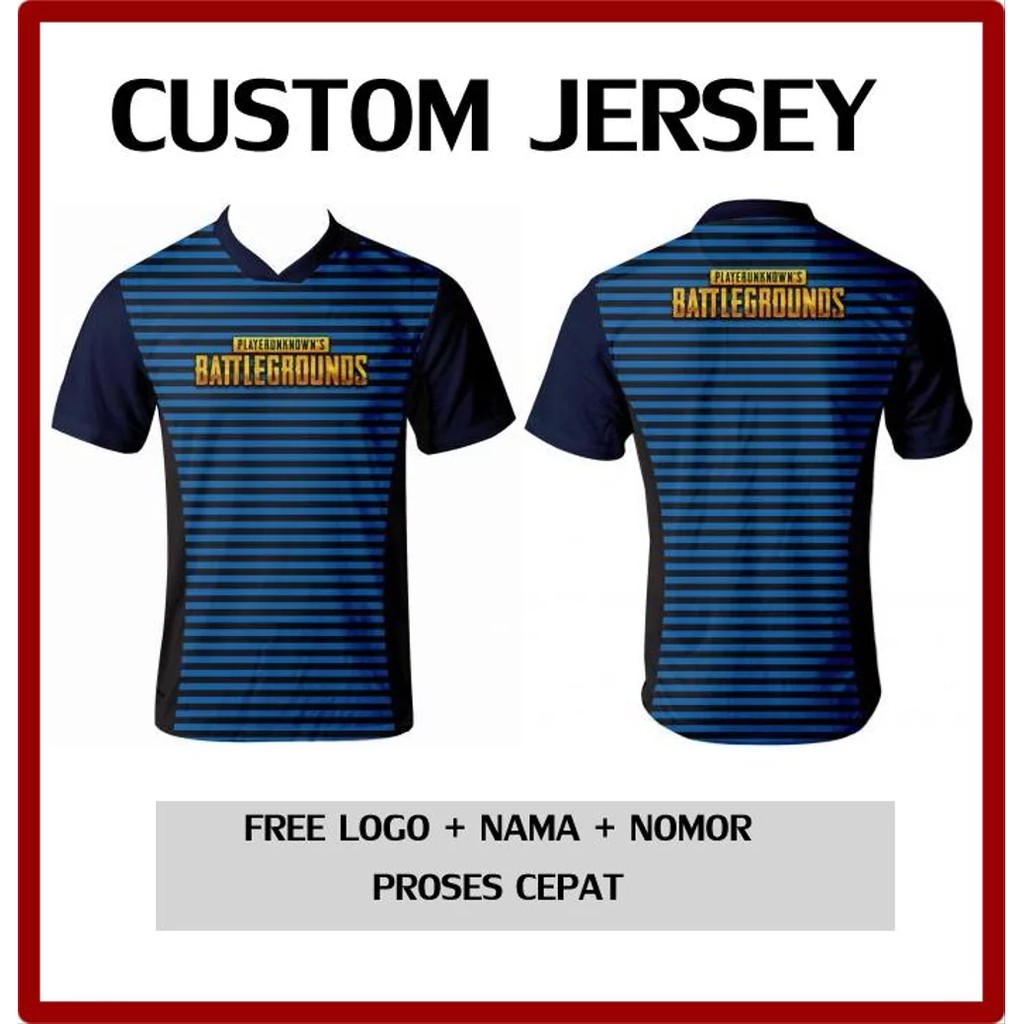 Baju Kaos Jersey Gaming PUBG 142 Printing Custom - Baju Esports Indonesia