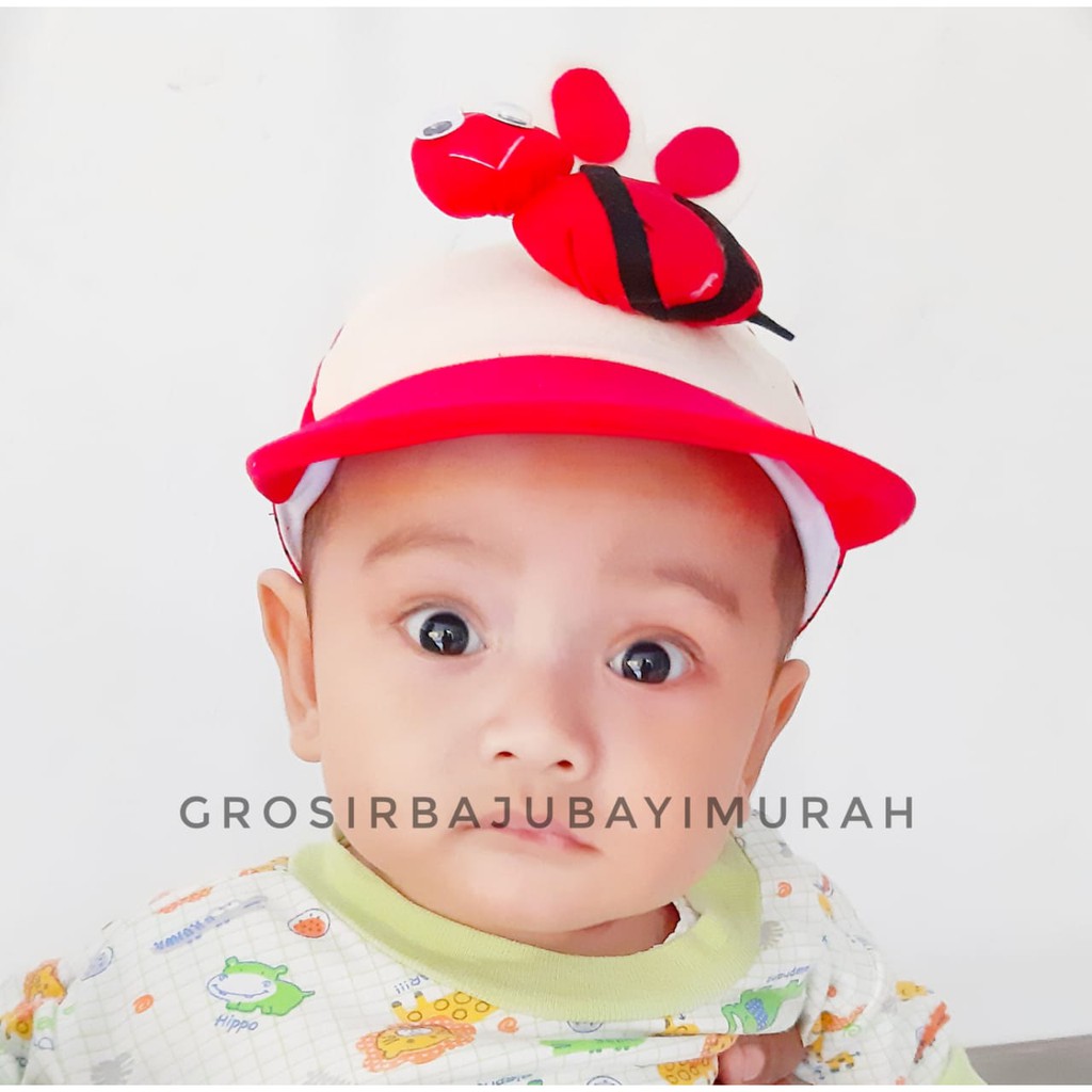 topi bayi MOTIF KELINCI / TOPI LEBAH perlengkapan bayi baru lahir