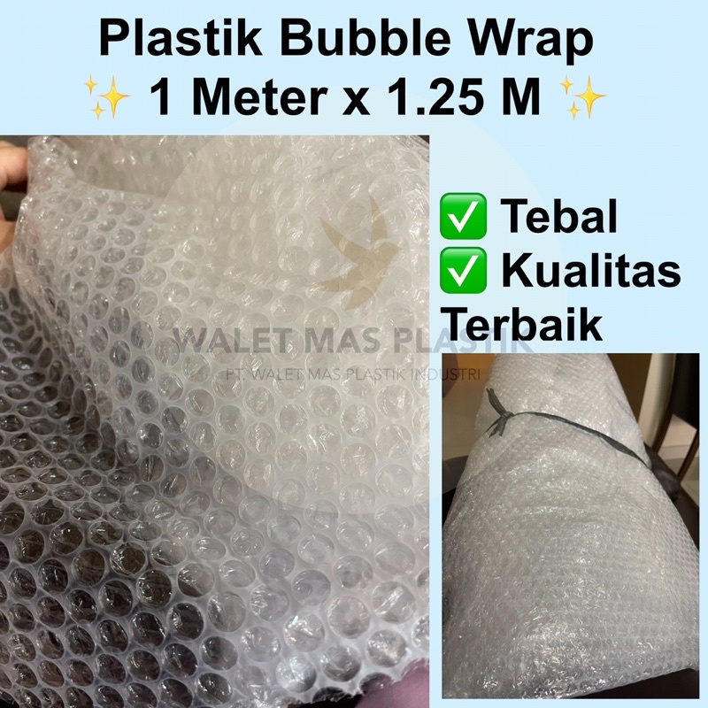 

PLASTIK BUBBLE WRAP 1 METER x 1.25M | PLASTIK GELEMBUNG PACKING