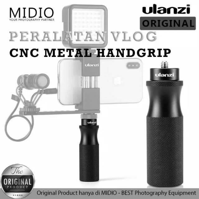 Ulanzi CNC Metal Handgrip Untuk Vlog Vlogger Kamera DSLR Action