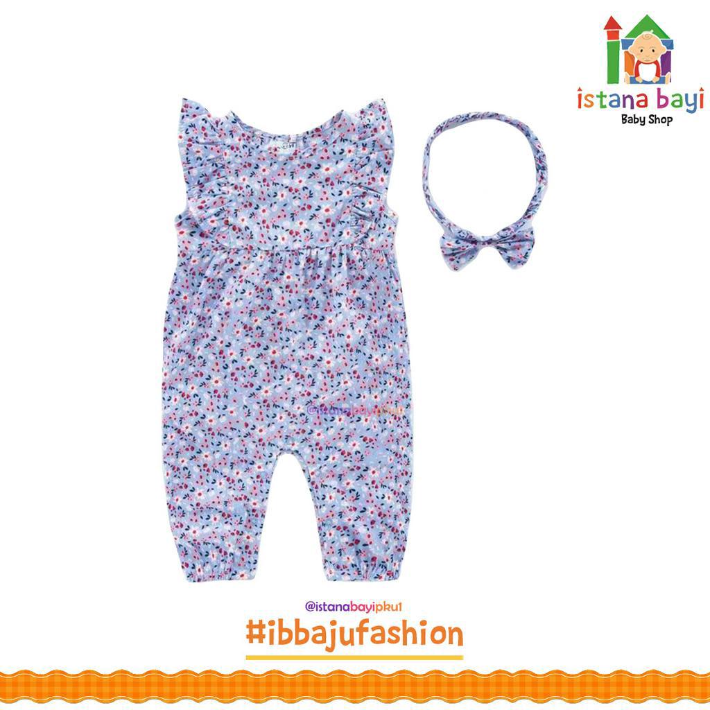 Catellove Jumpsuit + Bando / Setelan Jumper Anak
