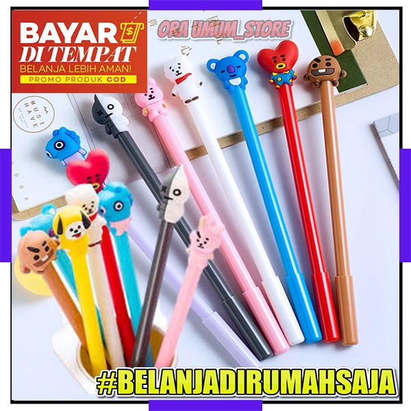 

<READY STOCK>BTS Pulpen Gel Refillable Kpop Bangtan Boys Pena BT21 KOREA