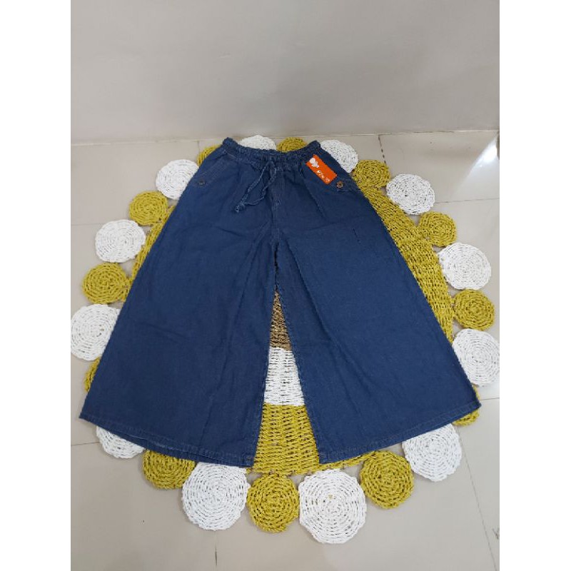 Celana Kulot Jeans Wanita Jumbo Adem Nyaman