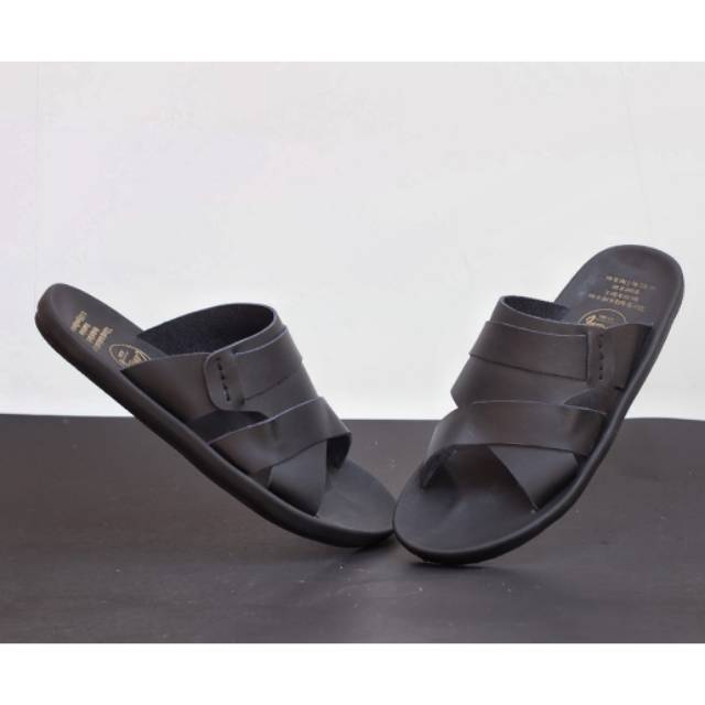 SANDAL KULIT PRIA CEVANY EXO BLACK BROWN TAN KULIT SAPI ASLI ORIGINAL HANMADE