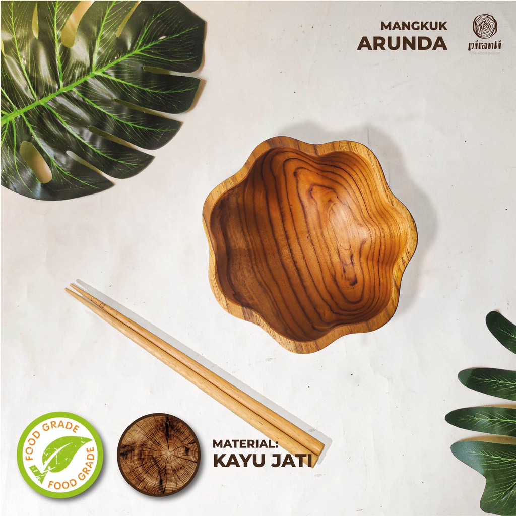 PIRANTI SOUVENIR MANGKOK MANGKUK KAYU MAKAN MIE RAMEN SUP LUCU MURAH BESAR KECIL SET