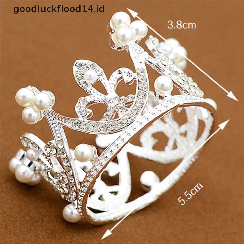 [OOID] Wedding Bridal Crown Jewelry Pearl Queen Princess Crown Crystal Hair Accessory ID