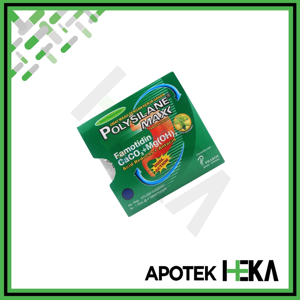 Polysilane Max Tablet Strip isi 4 Tablet - Obat Lambung (SEMARANG)