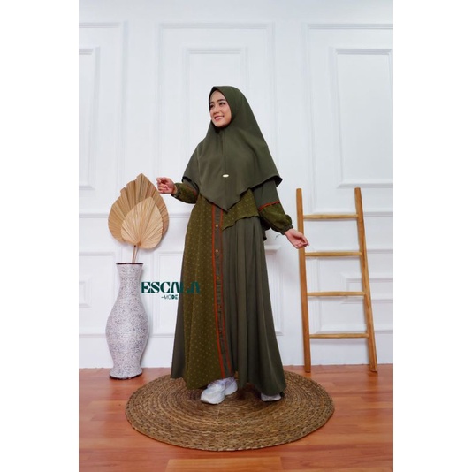 GAMIS SYARI SYARIFAH ORY ESCALA//GAMIS SET HIJAB BAHAN SHAKILA PREMIUM