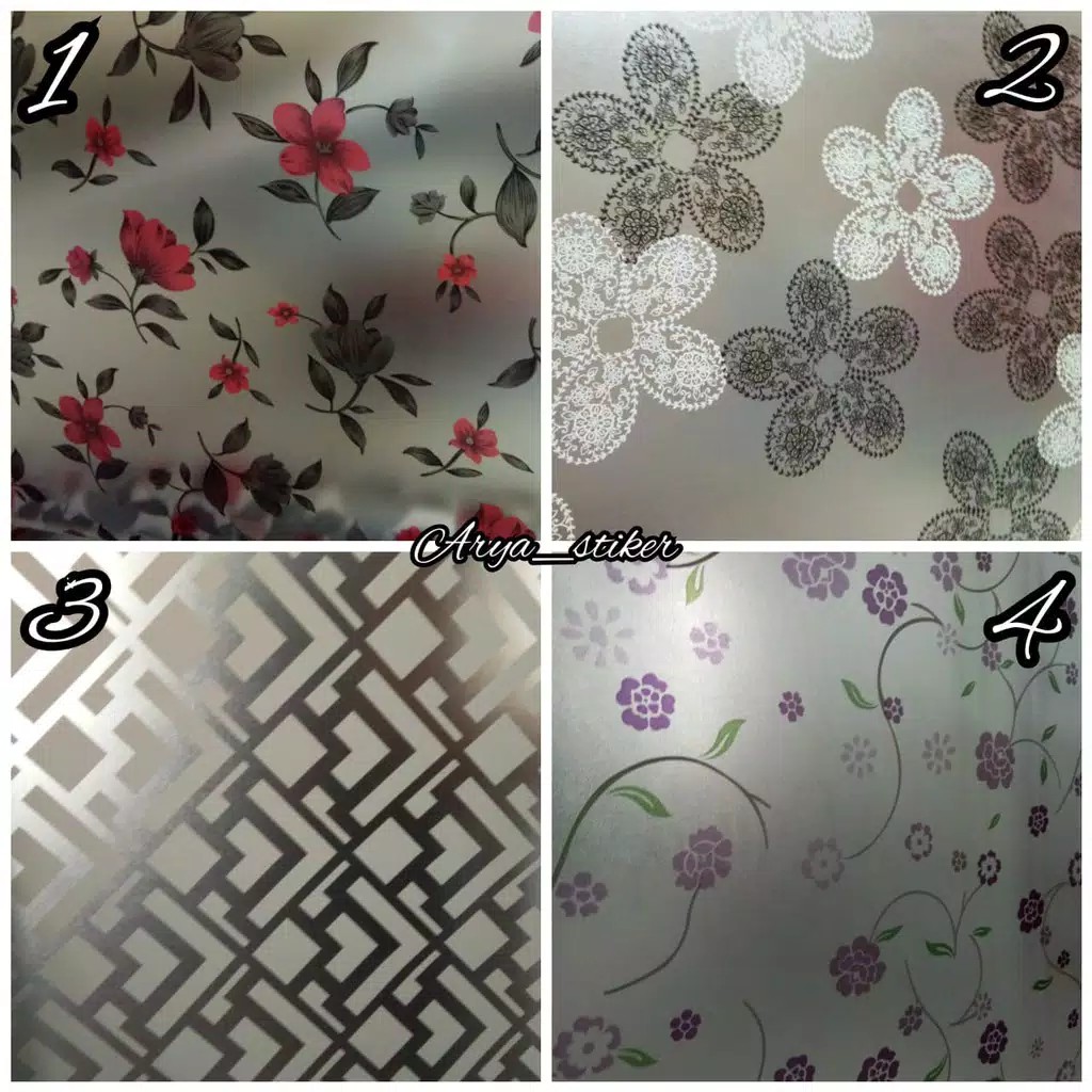 STIKER MURAH / STIKER KACA FILM MOTIF BUNGA / STIKER KACA FILM JENDELA
