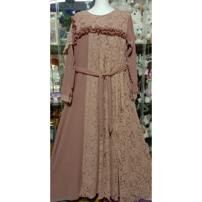 Drees cerutti  mix Brukat  indonesia/ dress modis wanita indonesia  terbaru  kekinian