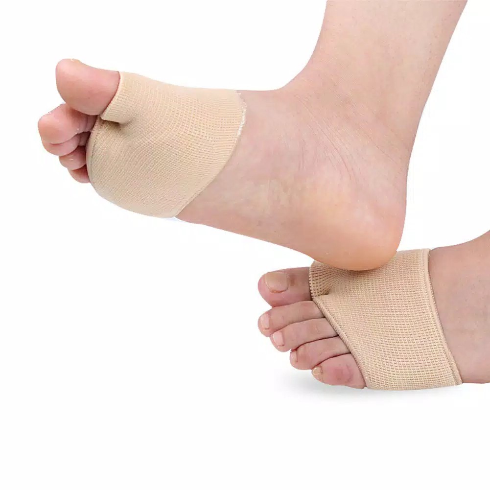 Fabric Metatarsal Sleeve with Sole Cushion Gel Pads, Half Sock Supports Metatarsalgia, Mortons Neuro