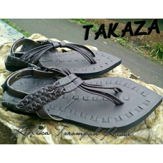 Takaza Sandal Terompah Kulit Sapi Asli Sandal Outdoor