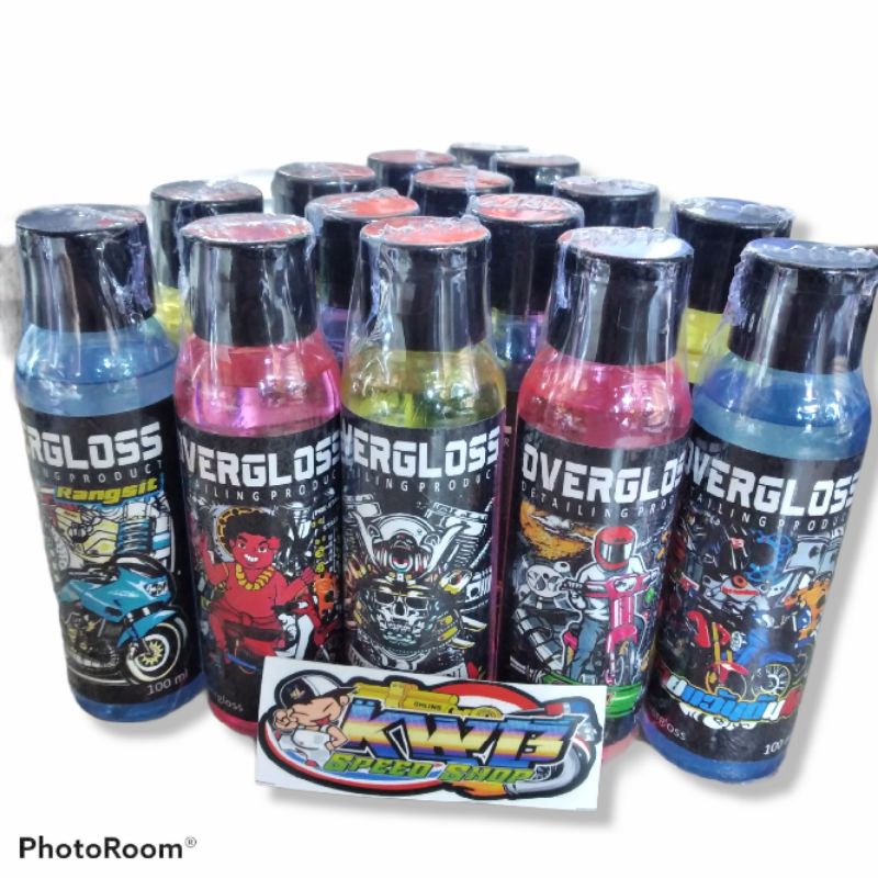 Overgloss detailing product silicone gell 100ml 250ml pengkilap body kasar penghitam ban motor mobil dijamin becek