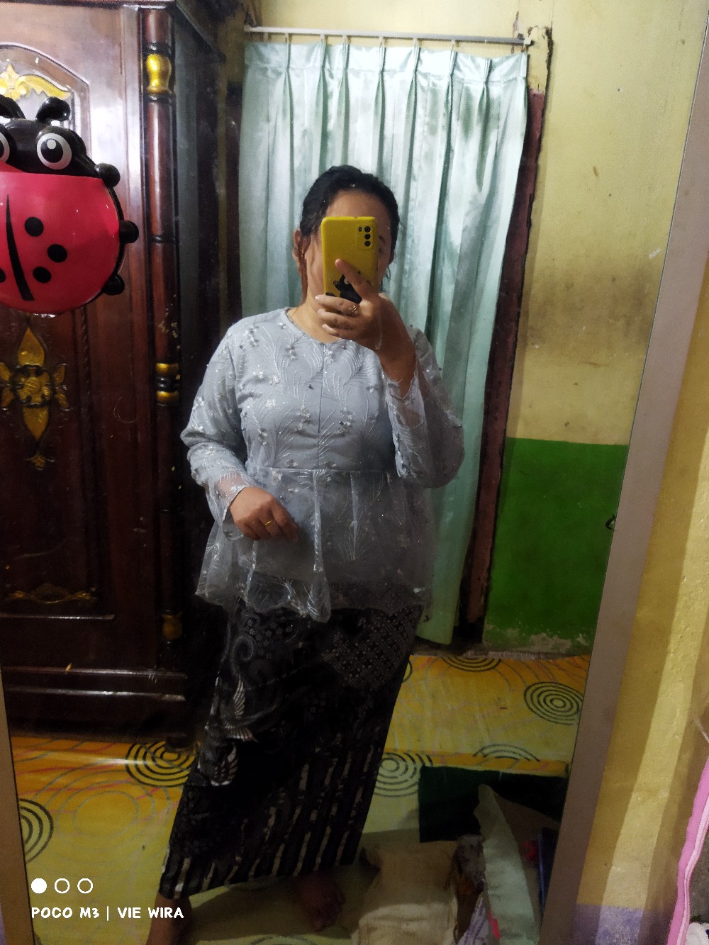 (termurah - Ori & Real Pic! Busui_6  Warna) Batik Couple Andhini Kebaya Couple Brukat Anabel - Bs073