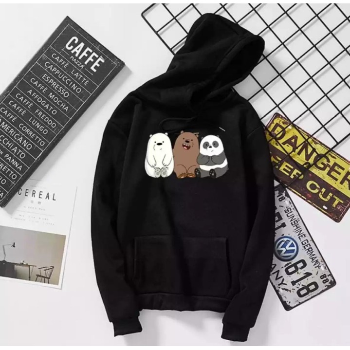 Sweater Hoodie PANDA WE BARE BEARS Hoodie Wanita