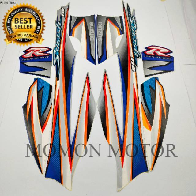 Sticker striping suzuki smash 110 r 2005 2006 silver biru