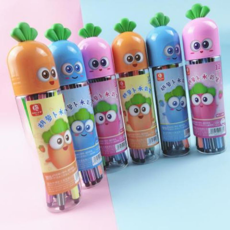 

Spidol warna HEXAGONAL Colour Pen Carrot 12 warna