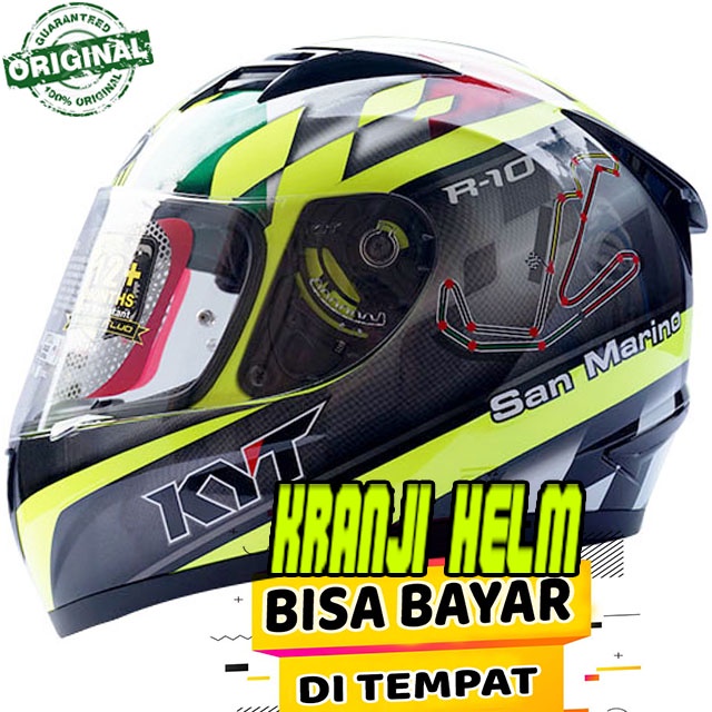 Helm / Helm fullface / Helm kyt r10 gp sanmarino flat termurah