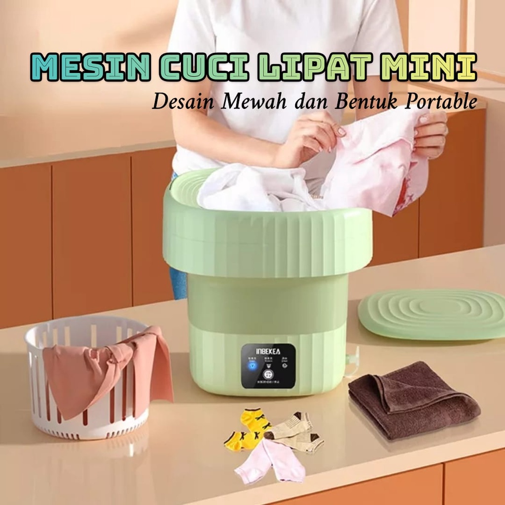 AZ MESIN CUCI LIPAT MINI PORTABLE / FOLDING WASHING MACHINE