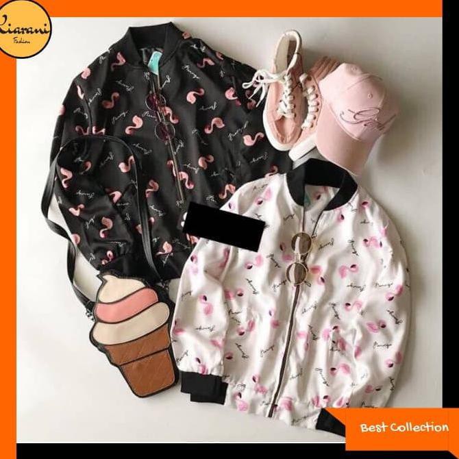 Jaket Bomber Wanita 200 - Jaket Bomber 200 - Putih