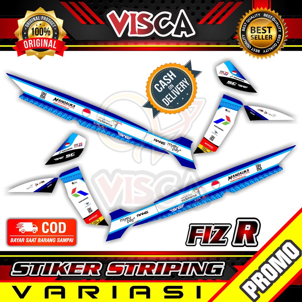 Striping Fiz R - Stiker Sticker Striping Variasi Lis Yamaha Fiz R Mandalika