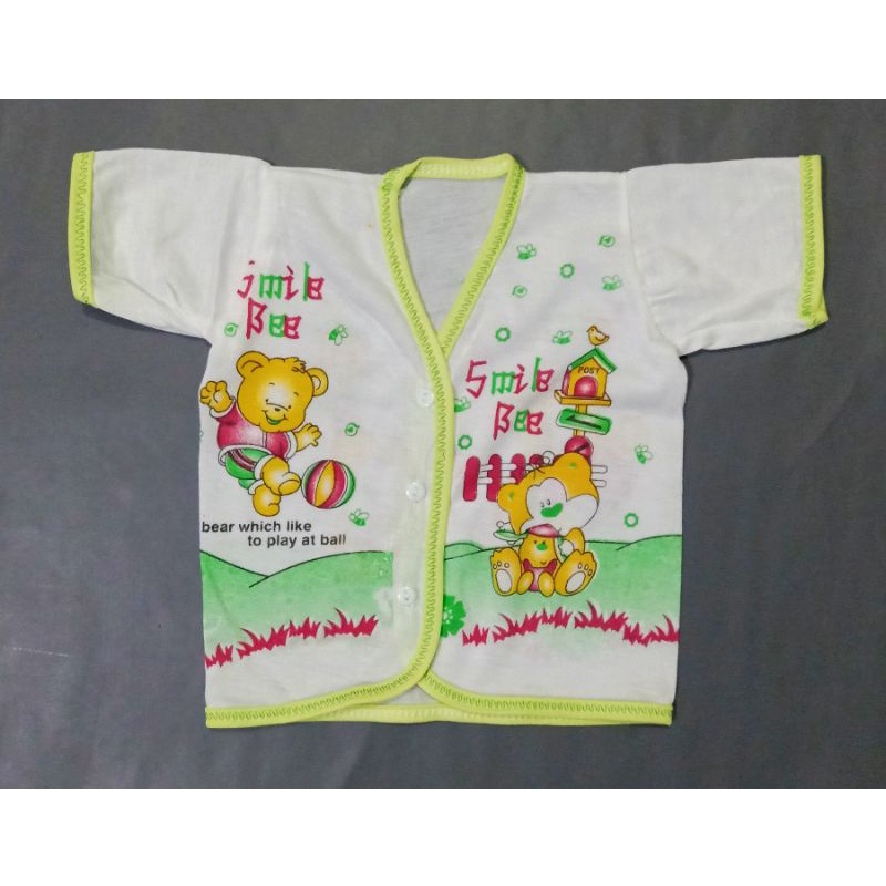 Baju Bayi Lengan Pendek KATUN 3Pcs Baju Bayi Baru Lahir  Baju Bayi Lusinan Ukuran Newborn 0-6 Bulan Perlengkapan Bayi Baru Lahir