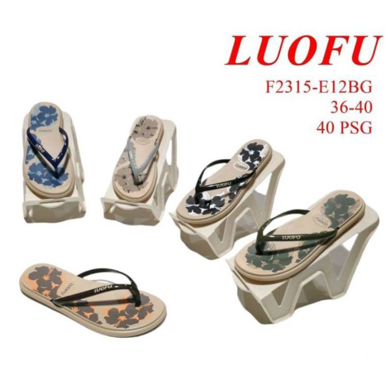 Sandal Wanita Luofu Sandal Jepit Wanita Motif Bunga