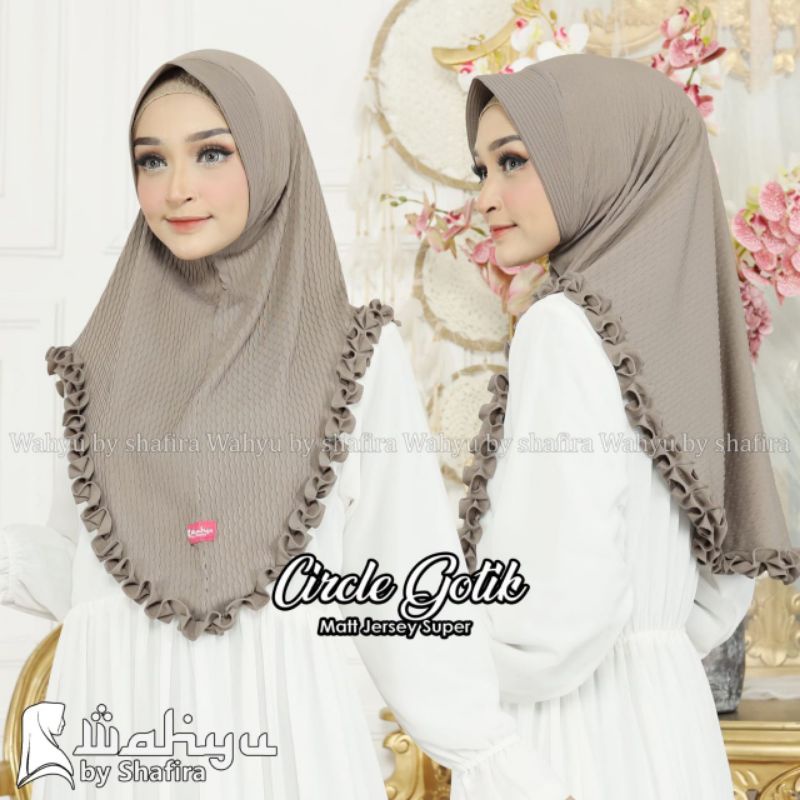BERGO CRINGCLE GOTIK WAHYU BY SHAFIRA HIJAB INSTAN KHIMAR DAILY INSTAN AMORA JILBAB PKISKET NON PET 
