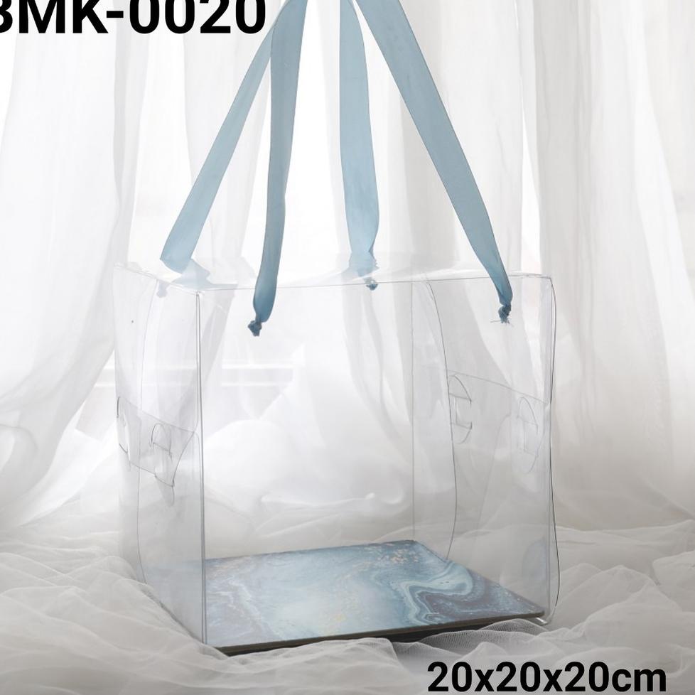 

✸ BMK-0020 Kotak kue dus kue glass mika cake box 20cm 20x20x20cm ♦