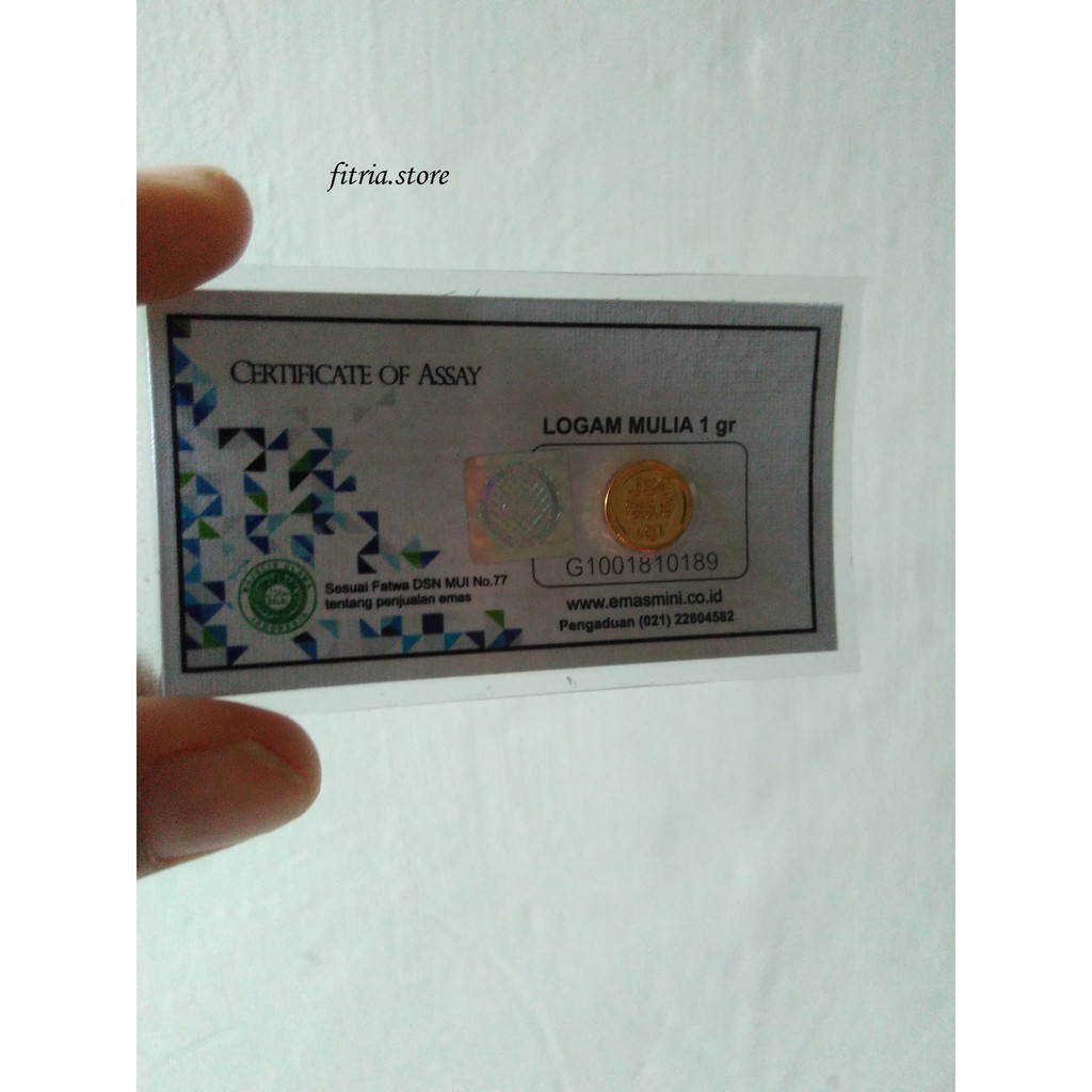 Logam Mulia Emas Mini 24 Karat 1 Gram