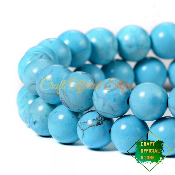 Bahan Gelang Batu Phirus 6.8.10mm Untuk Gelang Kalung Tasbih Dan Kerajinan DIY