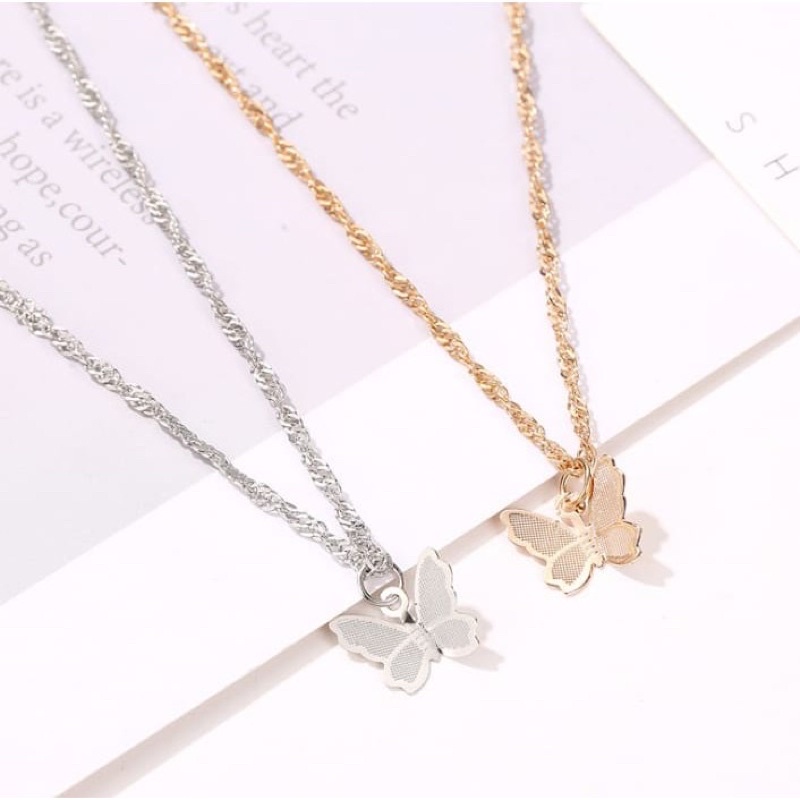 LMB READY KOREAN BUTTERFLY NECKLACE KALUNG IMPOR