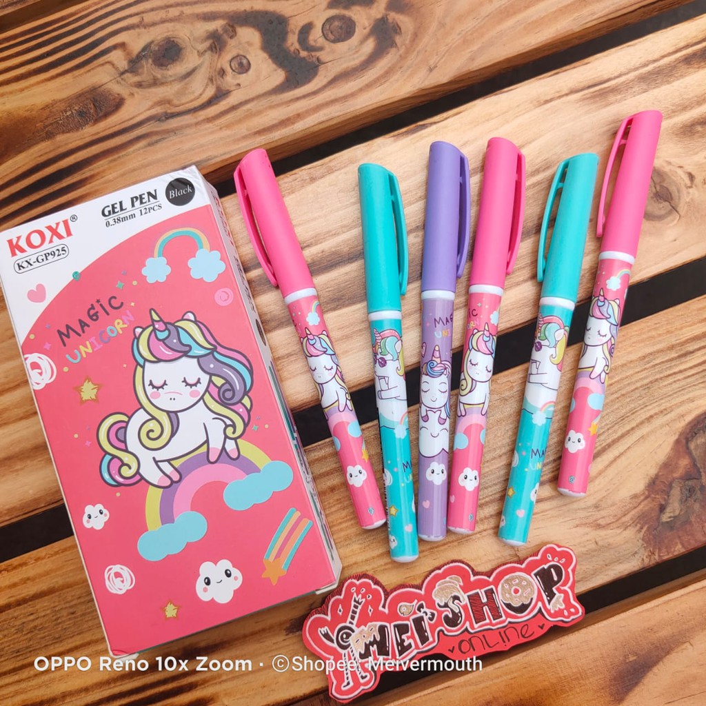

(ISI 12pcs) Pulpen Karakter Unicorn Lucu Unik