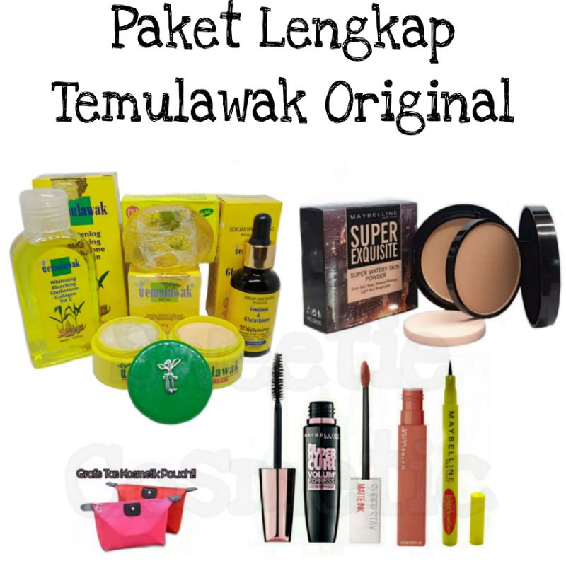 Paket Cream Temulawak Komplit 5in1 / Lengkap Temulawak 5in1 +serum / Paket Lengkap Temulawak Original 5in1