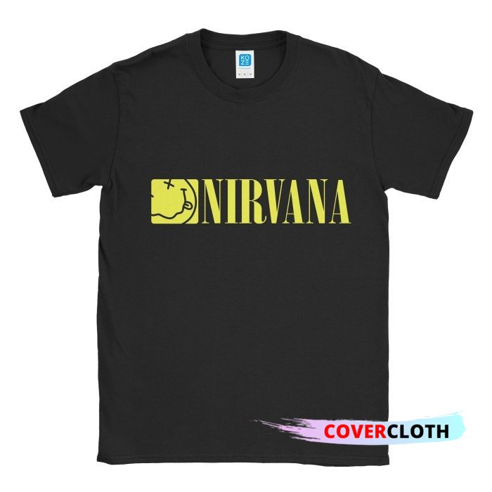 T-Shirt Baju Kaos Band Nirvana Smiley Box