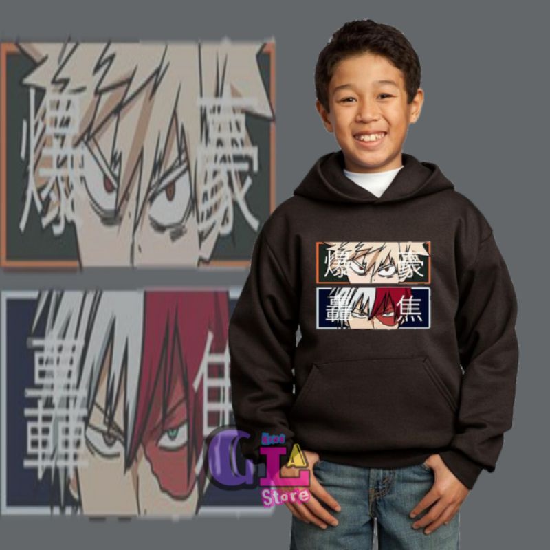 jaket sweater hoodie anak laki-laki | hoodie anime anak my hero academia/jaket anime