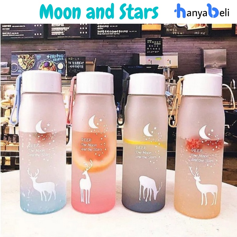 Botol Minum Deer Moon And Star 560ml Warna Doff Sembur Cantik Anti Tumpah