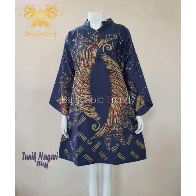 BAJU BATIK TUNIK / DRESS WANITA BUSUI KERJA LAPIS FURING KAIN HALUS MURAH