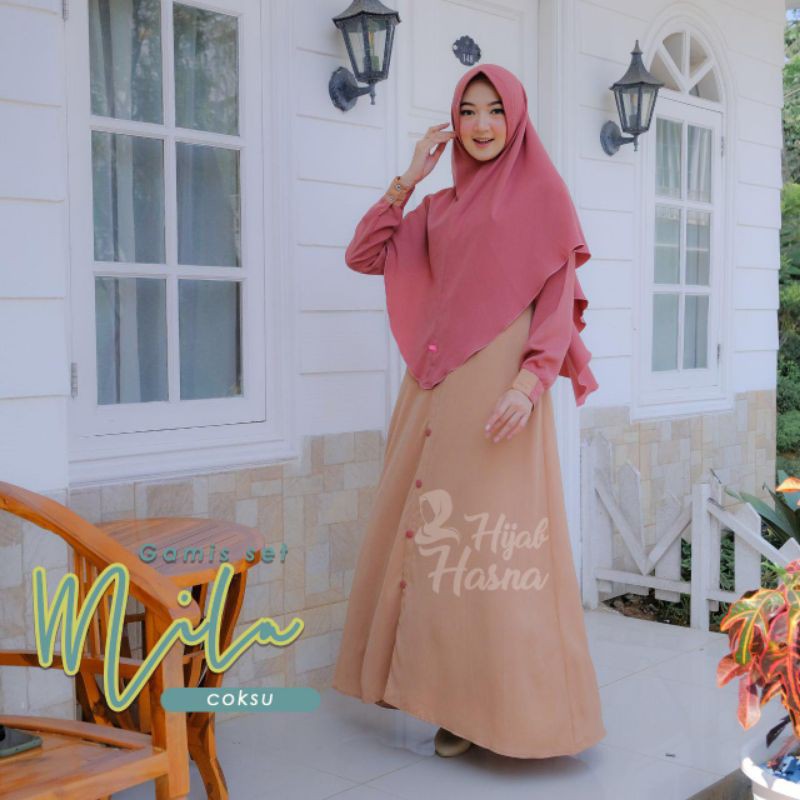 [READY] Gamis Set Mila Hasna Hijab