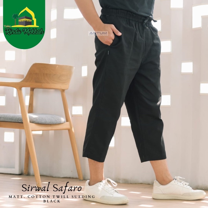 Sirwal Casual karet pinggang Celana Cargo Antum celana panjang dewasa laki laki safaro