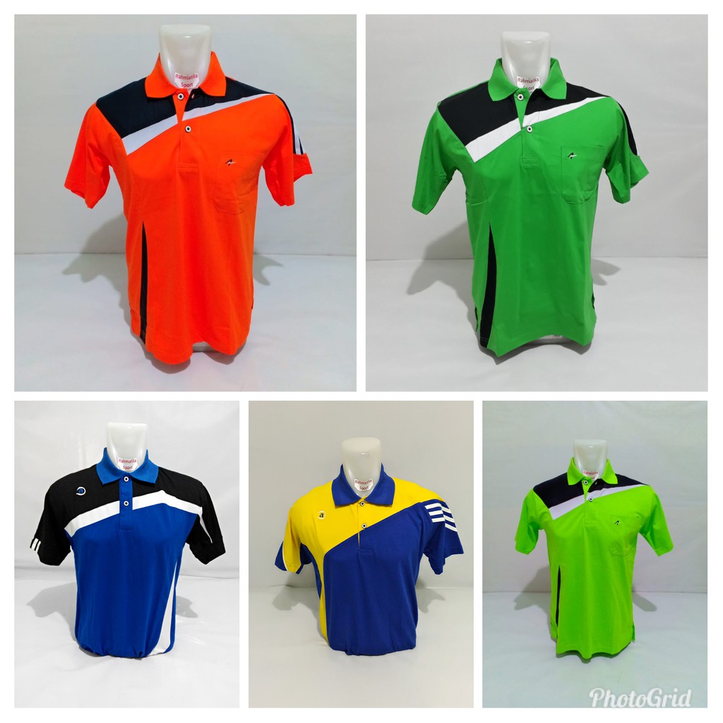 Kaos Kerah Olahraga Jogging Tenis Pingpong Santai