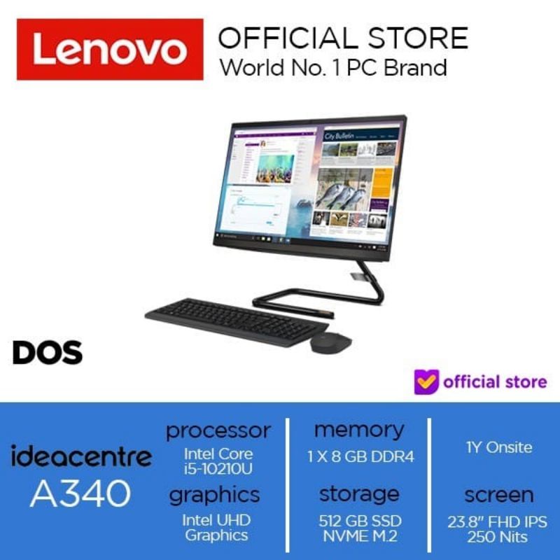 Lenovo idea centre A340-24IWL Core i5-10210U 8GB SSD 512GB