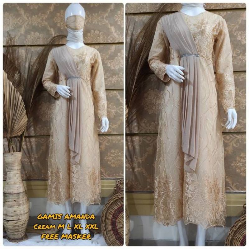 GAMIS TILLE AMANDA/GAMIS SELENDANG/GAMIS PESTA/BY LC