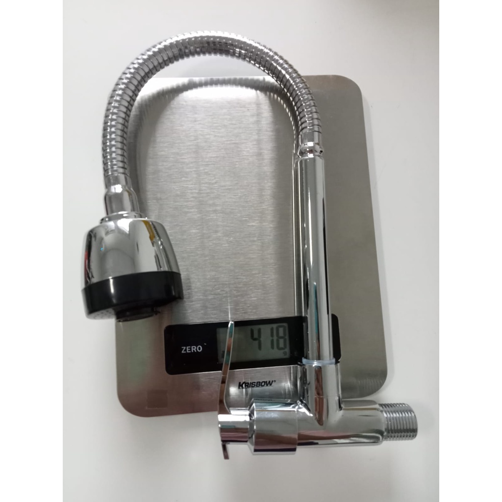 Kran Keran Air Angsa Fleksibel Wastafel Tembok Sink Minimalis Premium Stainless Kuningan Cuci Piring horizontal129320