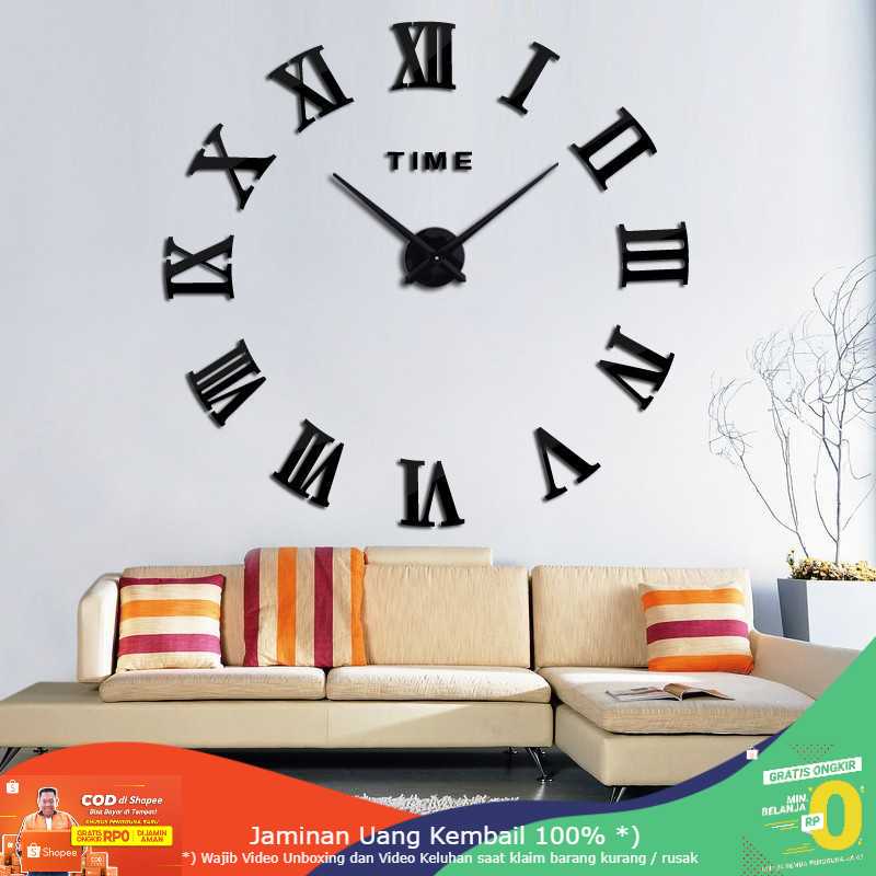 (BISA COD) RVOSTR  Jam Dinding Besar DIY Giant Clock Quartz 80-130cm - DIY-106