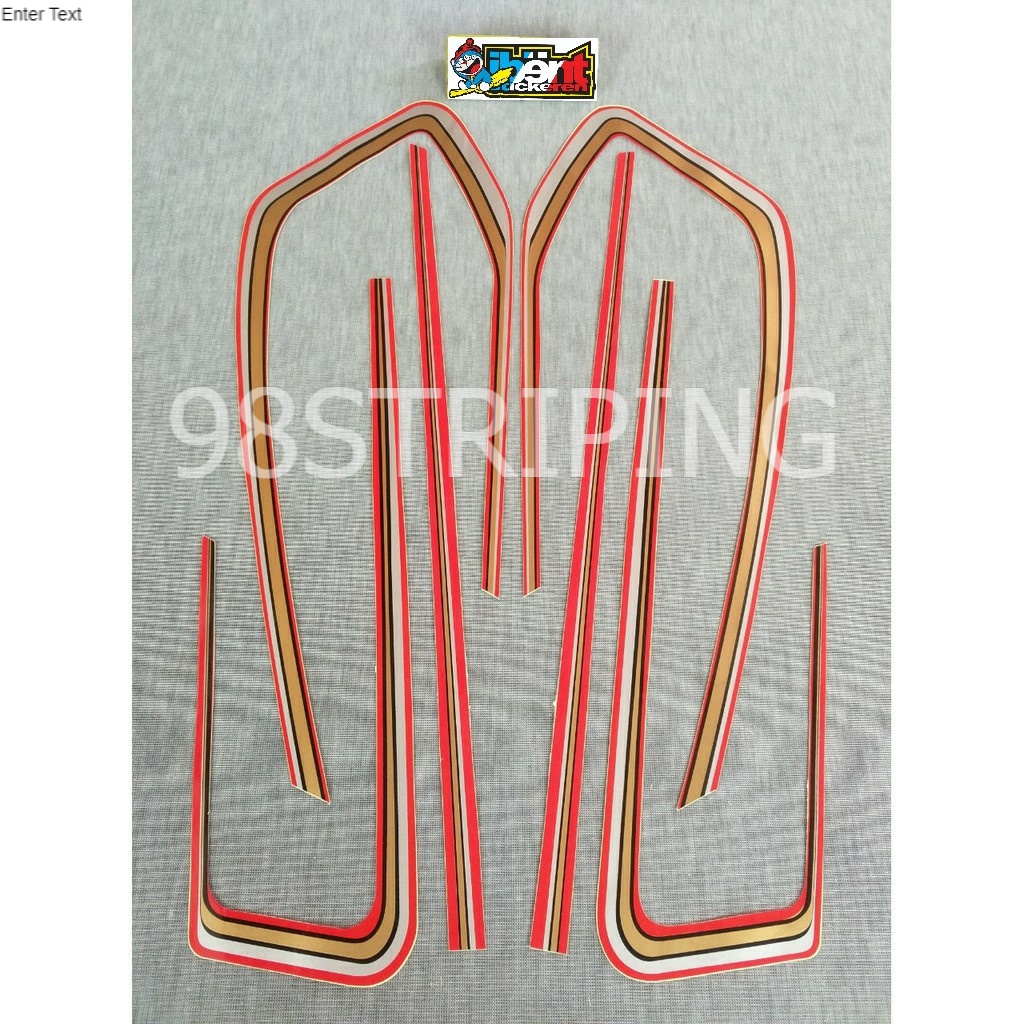 STRIPING  HONDA GL MAX MERAH TAHUN 1983 STIKER LIS STANDAR ORI